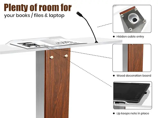 Stainless Steel Podium Stand with Acrylic Reading Surface