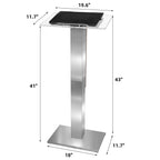 Stainless Steel Podium Stand with Acrylic Reading Surface