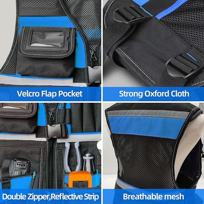 Tool Vest Electrician, Tool Vest for Men, Work Tool Vest