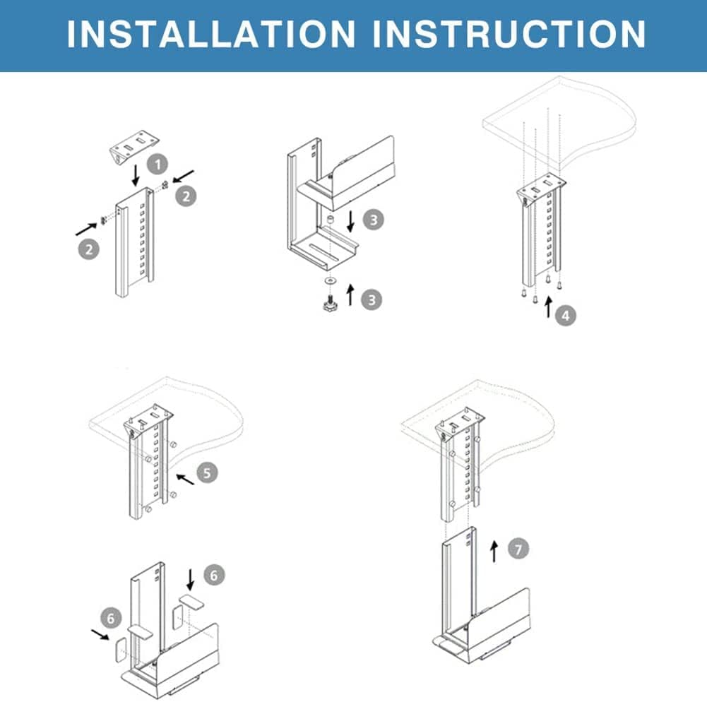 Under-Desk Adjustable PC Mount - Ciao Stilista #