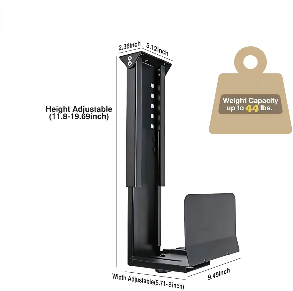 Under-Desk Adjustable PC Mount - Ciao Stilista #