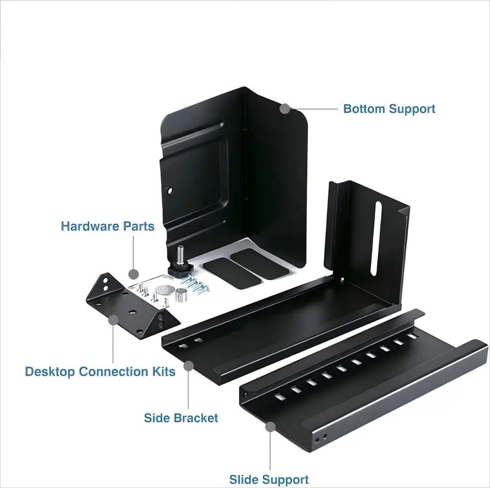 Under-Desk Adjustable PC Mount - Ciao Stilista #