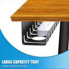 Under Desk Cable Management Tray-2 Pack
