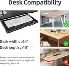 Under Desk Keyboard Tray, 20" Wx11"D Sturdy Key Board Tray Under Desk Slide with Pen Tray, Desk Extender with Pen Holder,Black