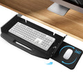 Under Desk Steel Keyboard Tray with 360° Rotating Mouse Platform