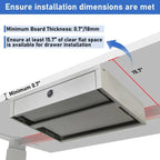 Under Desk Mounted Lockable Drawer with Fingerprint Lock