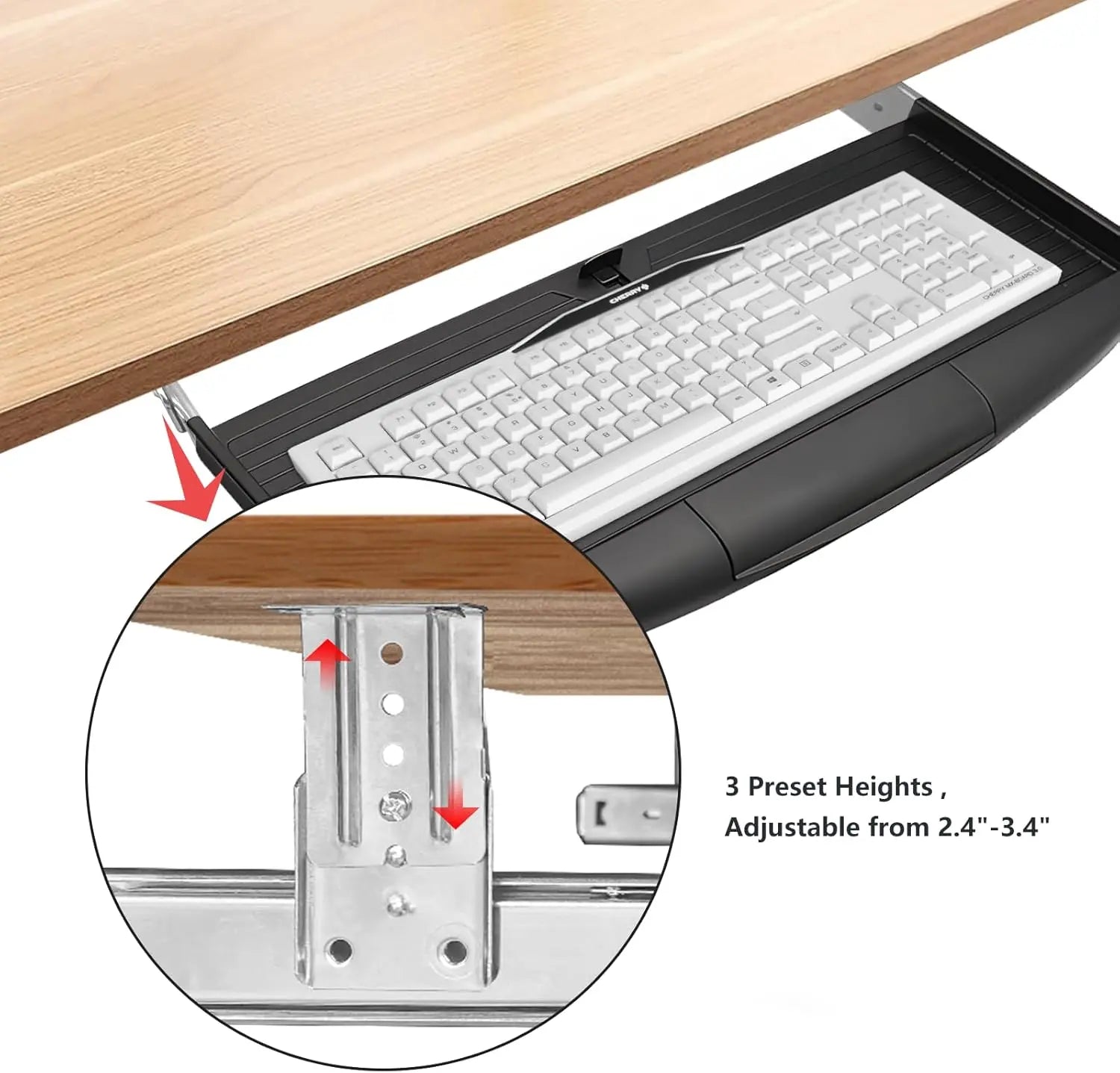 Under Desk Sliding Keyboard Tray