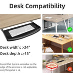 Under Desk Sliding Keyboard Tray