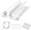 White Under Desk Cable Management-2 Pack