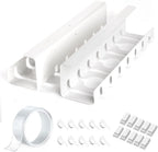 White Under Desk Cable Management-2 Pack