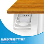 White Under Desk Cable Management-2 Pack