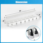 White Under Desk Cable Management-2 Pack