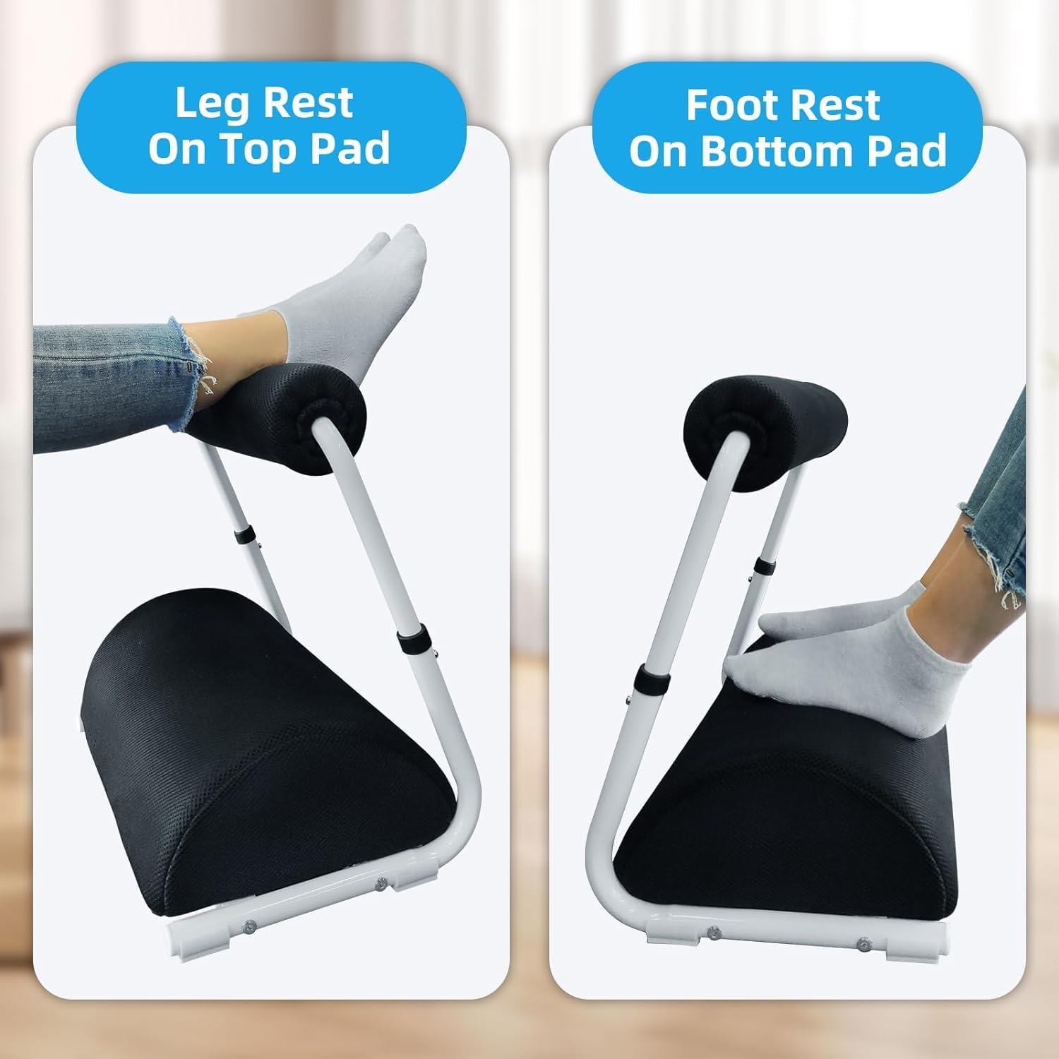 Adjustable Foot & Leg Rest with Detachable Cushion