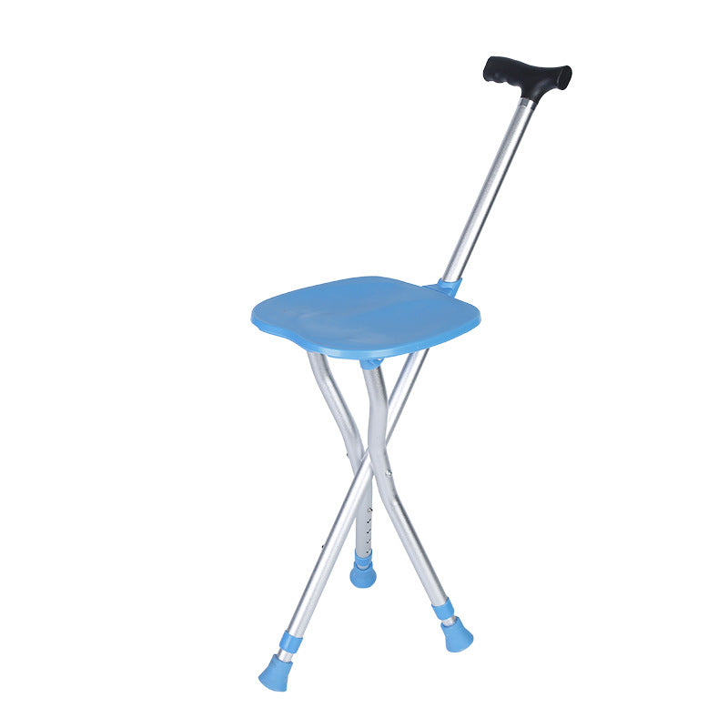 Cleye aluminum alloy folding crutch stool telescopic adjustable height multi-functional cane
