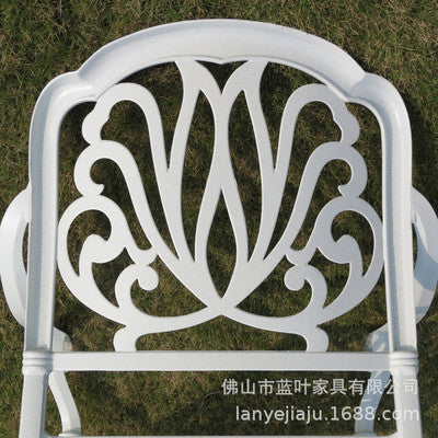 Leisure Outdoor Cast Aluminum Outdoor Combined Tables And Chairs Hotel Courtyard Balcony Cafe Iron Table And Chair Five Piece Combination