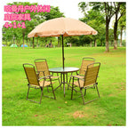 Outdoor Tempered Glass Table Hotel Coffee Shop Milk Tea Shop Table Large Round Table Removable Garden Glass Table