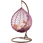 Outdoor Indoor Balcony Hanging Basket Imitation Rattan Single Person Leisure Hammock Water Drop Bird's Nest Rattan Chair Swing