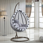 Outdoor Indoor Balcony Hanging Basket Imitation Rattan Single Person Leisure Hammock Water Drop Bird's Nest Rattan Chair Swing