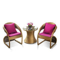 Balcony Outdoor Tables And Chairs Household Designer Garden Teng Chair Cafe Rattan Woven Leisure Rattan Chair Three Piece Set