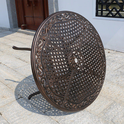 Outdoor Tables And Chairs Courtyard European Cast Aluminum 35 Piece Terrace Combination Outdoor Garden Iron Furniture Balcony Leisure