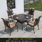 Outdoor Tables And Chairs Courtyard European Cast Aluminum 35 Piece Terrace Combination Outdoor Garden Iron Furniture Balcony Leisure