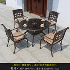 Outdoor Tables And Chairs Courtyard European Cast Aluminum 35 Piece Terrace Combination Outdoor Garden Iron Furniture Balcony Leisure