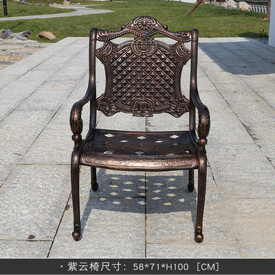 Outdoor Tables And Chairs Courtyard European Cast Aluminum 35 Piece Terrace Combination Outdoor Garden Iron Furniture Balcony Leisure