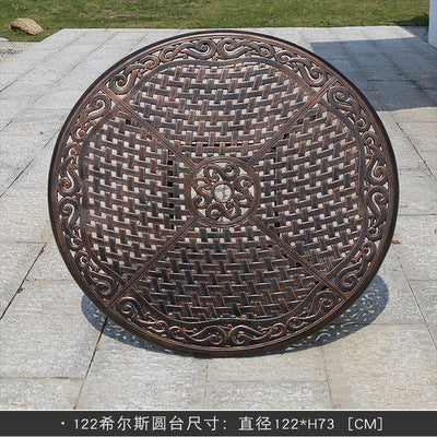 Outdoor Tables And Chairs Courtyard European Cast Aluminum 35 Piece Terrace Combination Outdoor Garden Iron Furniture Balcony Leisure