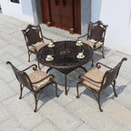 Outdoor Tables And Chairs Courtyard European Cast Aluminum 35 Piece Terrace Combination Outdoor Garden Iron Furniture Balcony Leisure