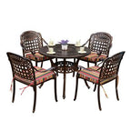 Outdoor Leisure Cast Aluminum Tables And Chairs Combination Garden Hotel Metal Furniture Balcony Courtyard Outdoor Open-air Chairs