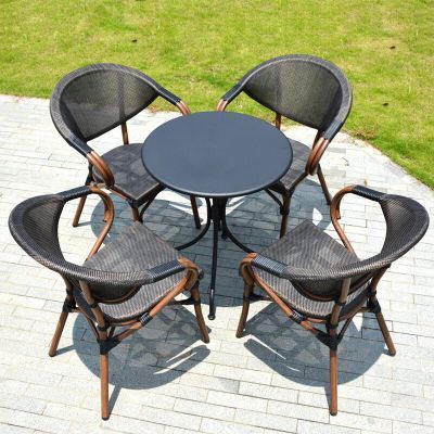 Outdoor Coffee Shop Tables And Chairs Outdoor Commercial Street Places Leisure Rattan Tables And Chairs Balcony Tables And Chairs Three Piece Set Of Outdoor Rattan Chairs