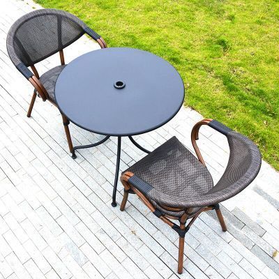 Outdoor Coffee Shop Tables And Chairs Outdoor Commercial Street Places Leisure Rattan Tables And Chairs Balcony Tables And Chairs Three Piece Set Of Outdoor Rattan Chairs