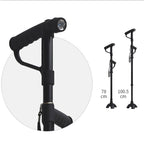 Multi functional folding double handle elderly crutches aluminum alloy with light elderly walking stick four legged walking stick