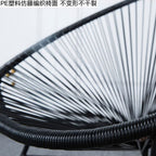 Nordic Outdoor Rattan Chair Three Piece Set Outdoor Balcony Leisure Iron Rattan Chair Tea Table Combination