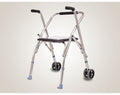 Thickened 25 tube stainless steel double wheel walker elderly wheel seat walker disabled folding assistant