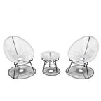 Nordic Outdoor Rattan Chair Three Piece Set Outdoor Balcony Leisure Iron Rattan Chair Tea Table Combination