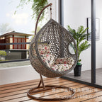 Outdoor Leisure Courtyard Bird's Nest Hanging Basket Imitation Rattan Single Drop Hammock Rattan Swing Rocking Chair Indoor Balcony
