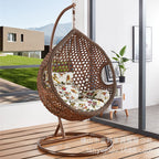 Outdoor Leisure Courtyard Bird's Nest Hanging Basket Imitation Rattan Single Drop Hammock Rattan Swing Rocking Chair Indoor Balcony
