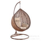 Outdoor Leisure Courtyard Bird's Nest Hanging Basket Imitation Rattan Single Drop Hammock Rattan Swing Rocking Chair Indoor Balcony