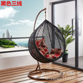 Outdoor Leisure Courtyard Bird's Nest Hanging Basket Imitation Rattan Single Drop Hammock Rattan Swing Rocking Chair Indoor Balcony