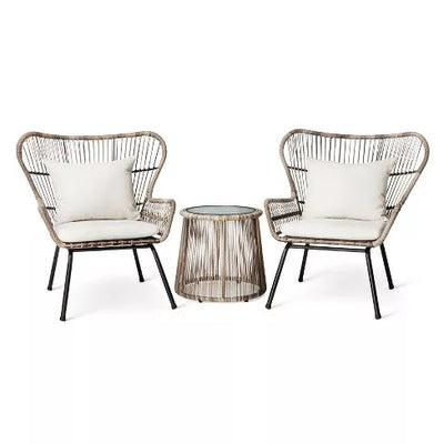 Outdoor Dining Leisure Outdoor Rattan Long Table And Chair Outdoor Courtyard Garden PE Rattan Chair
