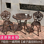 Cast Aluminum Outdoor Combined Tables And Chairs Courtyard Garden Leisure Terrace Balcony Outdoor Tables And Chairs Three Piece Set