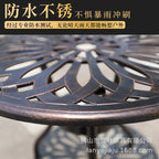 Cast Aluminum Outdoor Combined Tables And Chairs Courtyard Garden Leisure Terrace Balcony Outdoor Tables And Chairs Three Piece Set