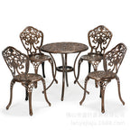 Cast Aluminum Outdoor Combined Tables And Chairs Courtyard Garden Leisure Terrace Balcony Outdoor Tables And Chairs Three Piece Set