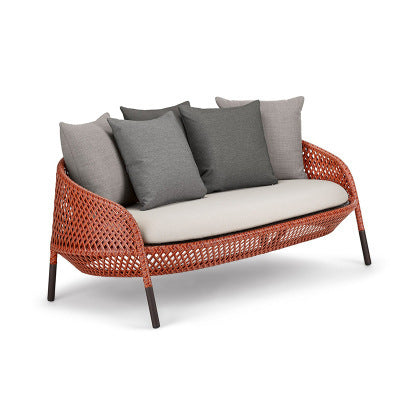 Outdoor Furniture Rattan Sofa Terrace Designer Leisure Open-air Garden Sofa Outdoor Rattan Chair Sofa