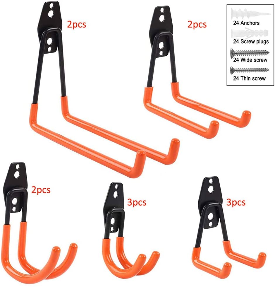 12Pack Max 80lbs Garage Hooks Wall