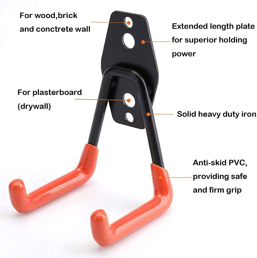 12Pack Max 80lbs Garage Hooks Wall