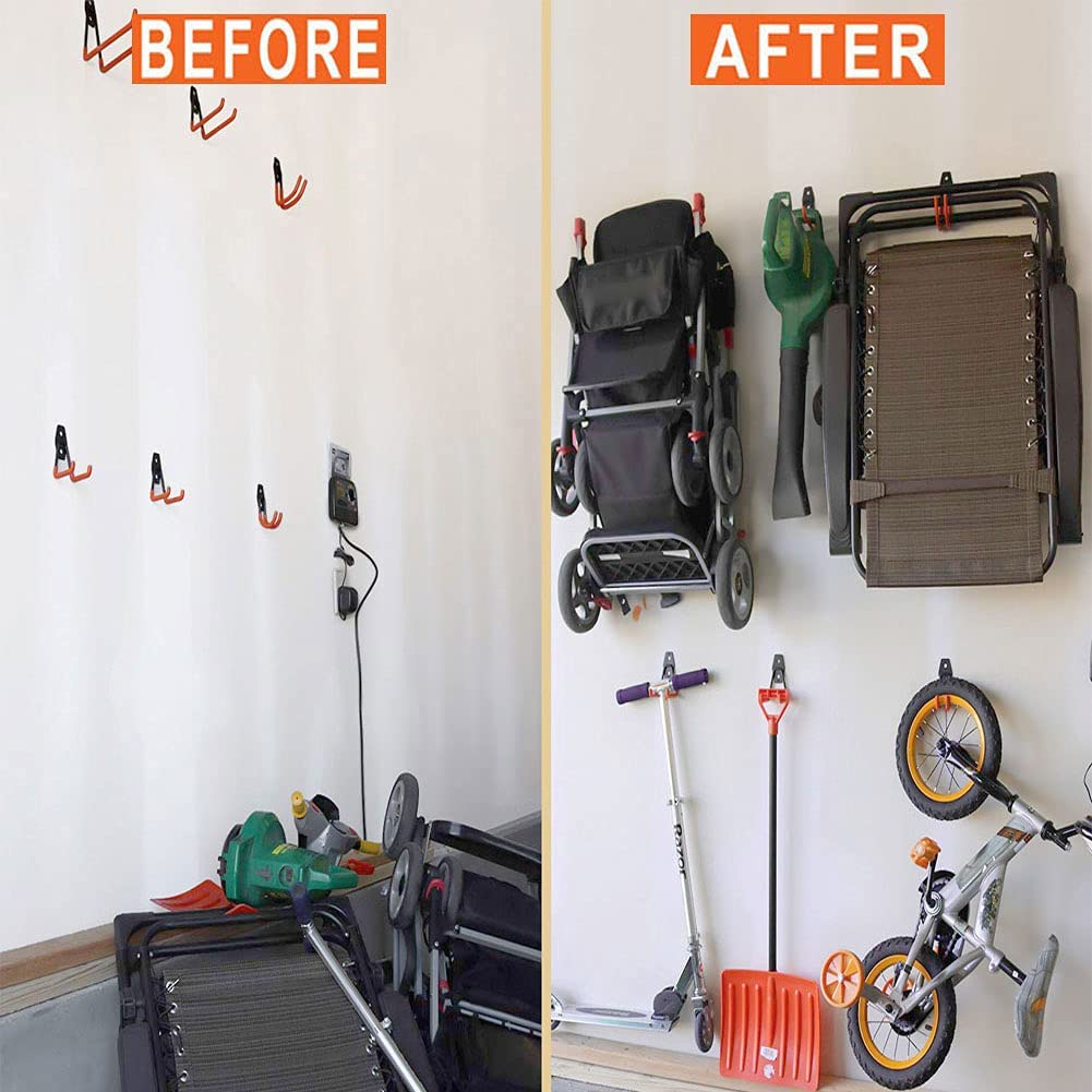 12Pack Max 80lbs Garage Hooks Wall
