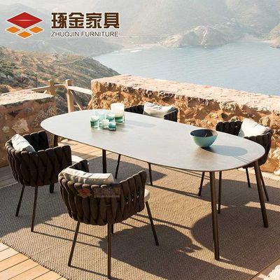 Outdoor Leisure Dining Table And Chair Combination Outdoor Balcony Single Rattan Chair Three Piece Villa Courtyard Garden Terrace Furniture