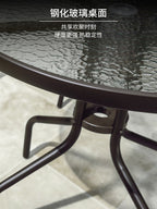 Purple Leaf Outdoor Leisure Table And Chair Combination Courtyard Rattan Chair Outdoor Rectangular Table Outdoor Terrace Chair Garden Table And Chair
